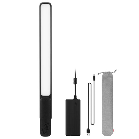 Zhiyun FIVERAY F100 RGB LED Light Stick Combo with Power Adapter, Black