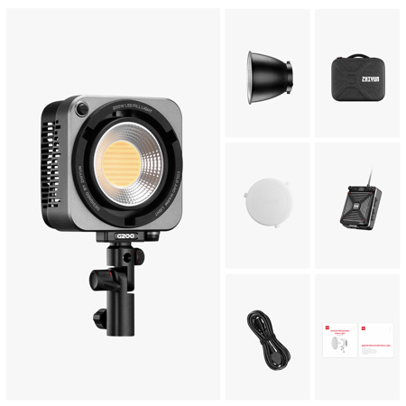 中古美品　ZHIYUN MOLUS G200 LED 200W　Bowens Amazon.com : ZHIYUN Molus G200 [Official] 200W COB Video