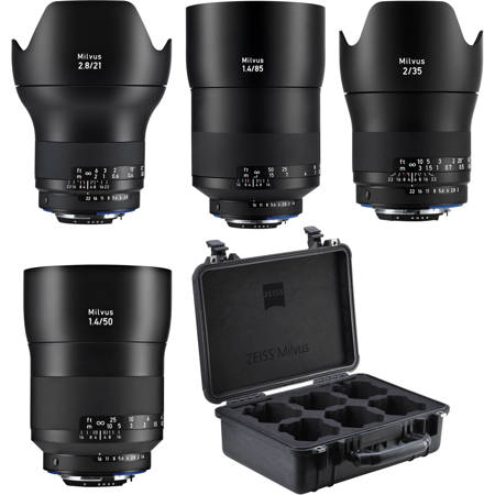 Zeiss Milvus 21mm f/2.8, 35mm f/2, 50mm and 85mm f/1.4 ZE Lens for Canon EF