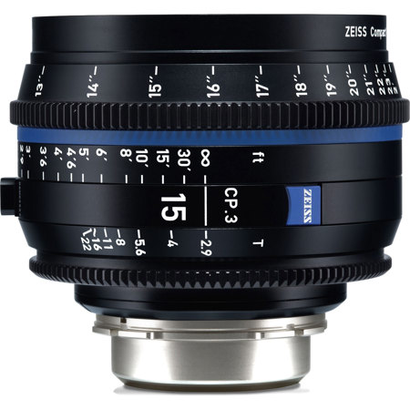 Zeiss CP.3 15mm T2.9 Compact Prime Cine Lens for PL Mount, Feet