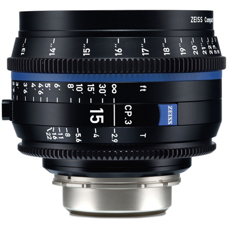 Zeiss CP.3 15mm T2.9 Compact Prime Cine Lens for with PL Mount, Meter