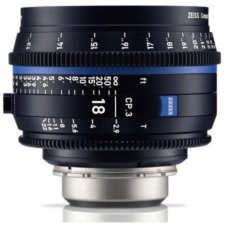 Zeiss CP.3 18mm T2.9 Compact Prime Cine Lens for Canon EF, Meter