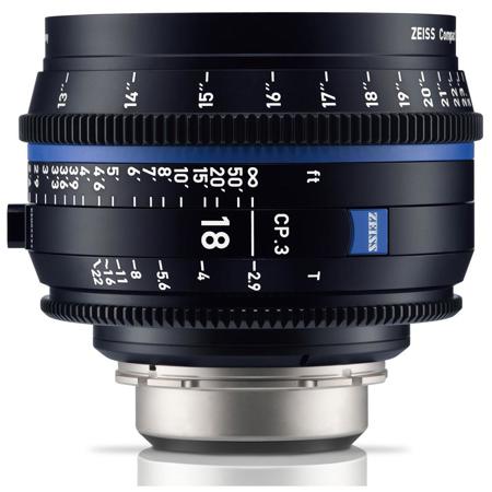 Zeiss CP.3 18mm T2.9 Compact Prime Cine Lens for Nikon F, Meter