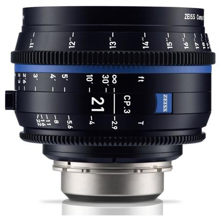 Zeiss CP.3 21mm T2.9 Compact Prime Cine Lens for Canon EF, Meter