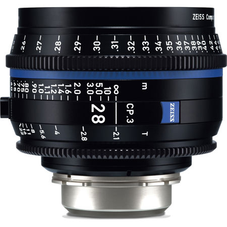 Zeiss CP.3 28mm T2.1 Compact Prime Cine Lens for PL Mount, Feet