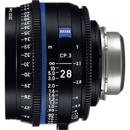 Zeiss 28mm T2.1 CP.3 Prime Cine Lens (Feet) with PL Bayonet Mount - Open Box