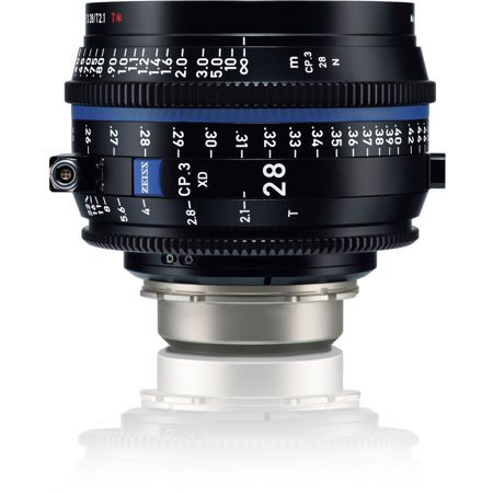 Zeiss CP.3 XD 28mm T2.1 Compact Prime Cine Lens for PL Mount, Meter