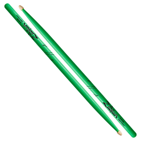 Zildjian 5A Acorn Wood Neon Green Drumsticks, Pair