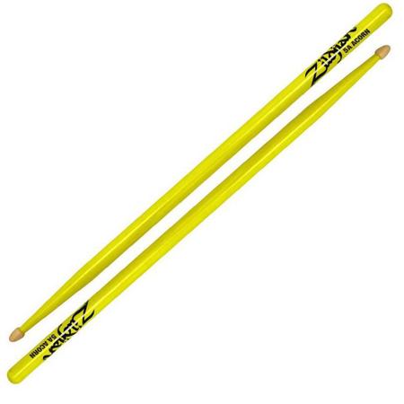 Zildjian 5A Acorn Wood Neon Yellow Drumsticks, Pair