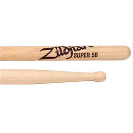 Zildjian Super 5B Wood Natural Drumsticks 6 Pair