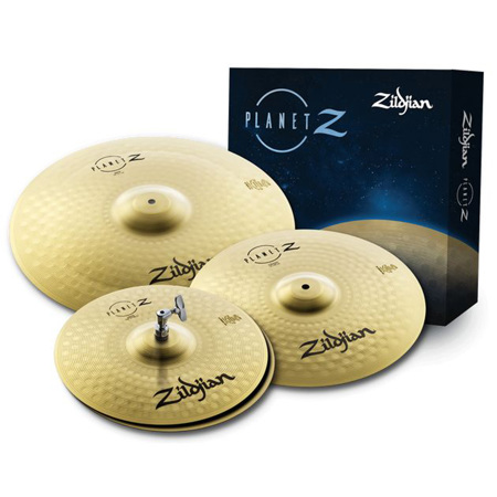 Zildjian Planet Z Complete Cymbal Pack, Includes Two 14" HiHat Cymbals, 16" Crash Cymbal and 20" Ride Cymbal