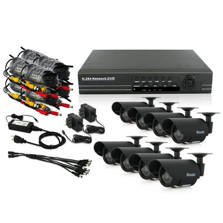 Zmodo 8-Channel Security DVR with 8 Cameras Surveillance System, 500GB HDD