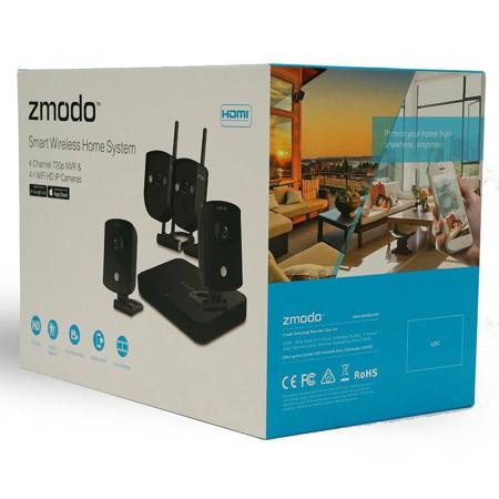 Zmodo 720p HD Smart Wireless Home Kit, Includes 4x Camera, NVR with 1TB HDD