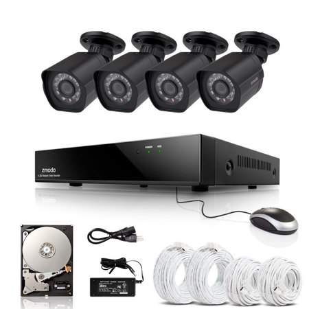 Zmodo 8 Channel 1080p sPoE NVR Security System with 1TB HDD, 4x Bullet IP Camera