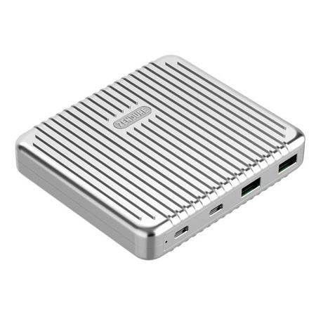 Zendure SuperPort 4 100W Dual USB Type-C & USB Type-A Desktop Charger, Silver