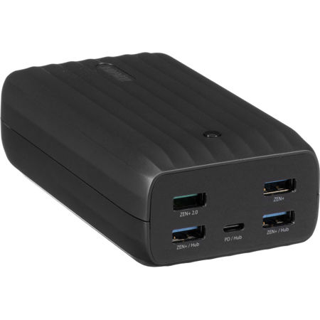 Zendure X6 20100mAh Power Bank and USB Hub with 45W PD and Quick Charge, Black