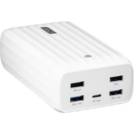 Zendure X6 20100mAh Power Bank and USB Hub with 45W PD and Quick Charge, White