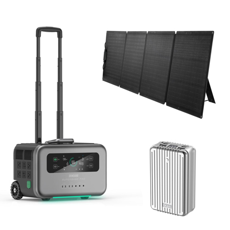 Zendure SuperBase Pro 2000 Portable Power Station with Solar Panel & Power Bank
