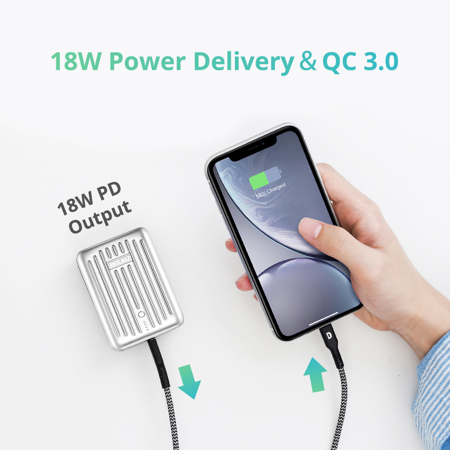 Zendure SuperMini 10000mAh USB-C PD Credit Card Sized Charger, Silver