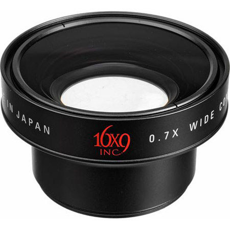 16x9 0.7x Wide Angle Converter Lens f/JVC GY-HM100 Cam