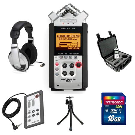 Zoom H4nSP Handy Mobile 4-Track Recorder With Complete Accessory Bundle