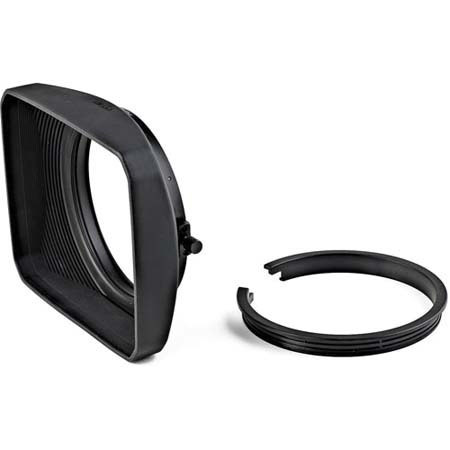 16X9 Broadcast & Wide Converter Lens Rubber Sunshade, Holds 105mm Round Filters.