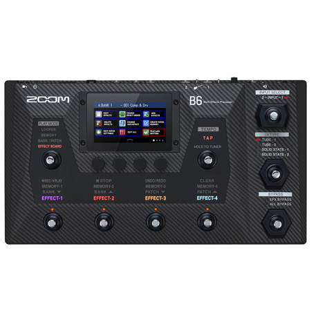 ZOOM B6 ベースエフェクター Zoom B6 Multi-Effects Processor for Electric Bass Guitar ZB6