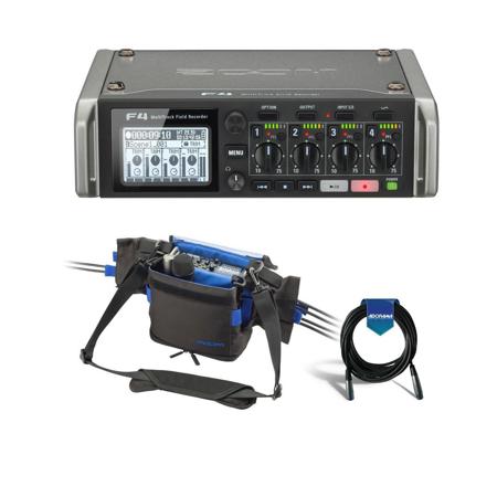 Zoom F4 Multitrack Field Recorder with Timecode W/Zoom PCF-4 Protect Case/Cable