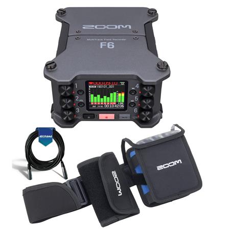 Zoom F6 MultiTrack Field Recorder With Zoom PCF-6 Protective Case