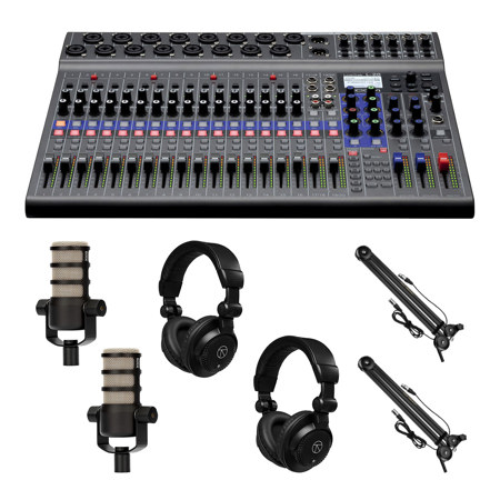 Zoom LiveTrak L-20 Digital Mixer & Multitrack Recorder, 2 Users, w/Accessory Kit