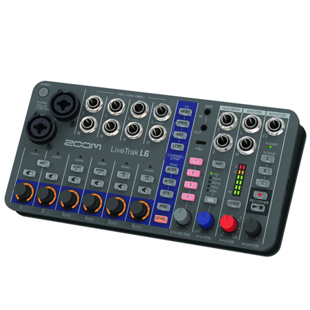 【TECH4610様】Zoom LiveTrak L6 ミキサー Zoom LiveTrak L6 10-Track Compact and Portable Digital Mixer