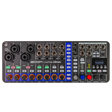Zoom LiveTrak L6max 12-Channel Portable Digital Mixer and Recorder