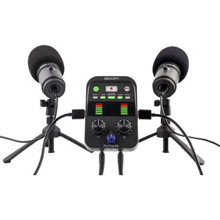 Zoom PodTrak P2 Dual USB Mic Recorder for Podcasters ZP2