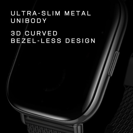 Zepp 42mm E Square Stylish Smartwatch, Metallic Black