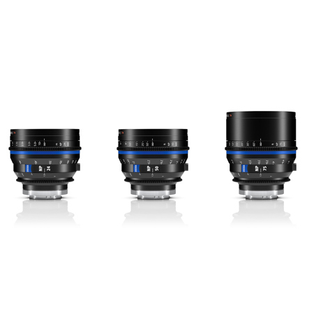 Zeiss Nano Prime 3-Lens Set w/24mm, 50mm, 75mm T1.5 Cinema Lens for Sony E, Feet