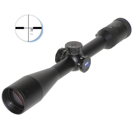 Zeiss 4.5 - 14x44mm MC Conquest Series Target Version Riflescope, Matte Black Finish with ZRF Reticle & Turret Adjustable Objective.