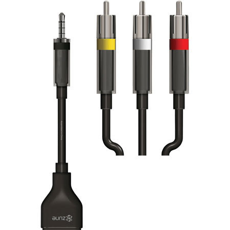Microsoft AV Output Cable for the Zune Digital Media Player. #9DX00001