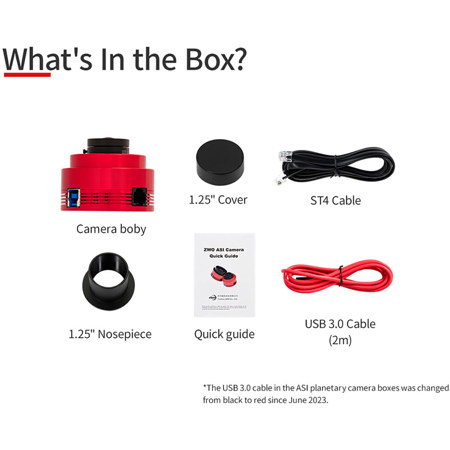 ZWO ASI662MC 2.07MP USB 3.0 Color Astronomy Camera, Red ZWO ASI662MC