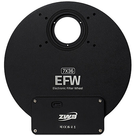 ZWO 7 Positions Electronic Filter Wheel 2025 for 36mm Unmounted Filters