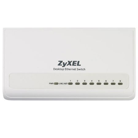 ZyXEL ES108P 8Port Ethernet Switch with Plastic Housing