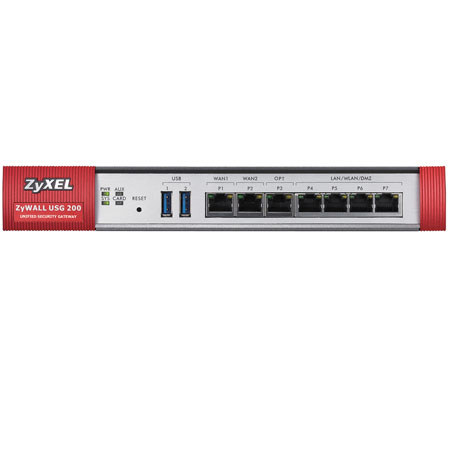 ZyXEL ZyWALL USG200 Unified Security Gateway, 100 VPNs