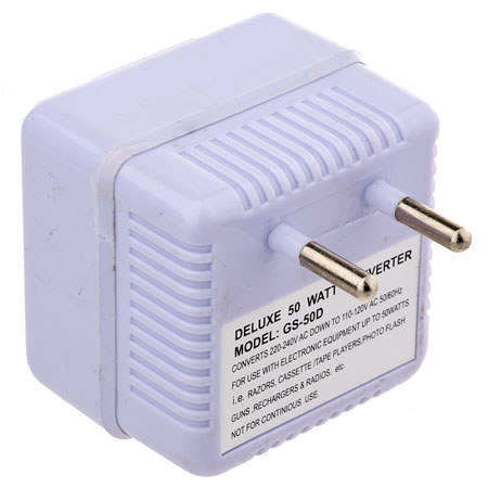 Adorama SS201 AC Converter 50W, Round Male Outlet Pins