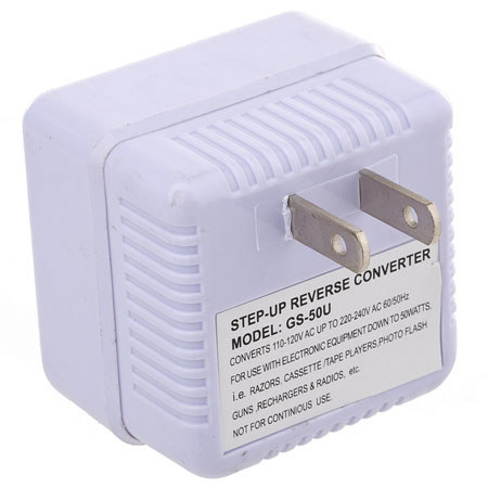 Adorama AC Converter 50W, Flat Male Outlet Pins