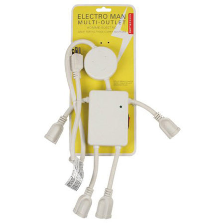 Kikkerland Electro Man 4-Plug Multi-Outlet