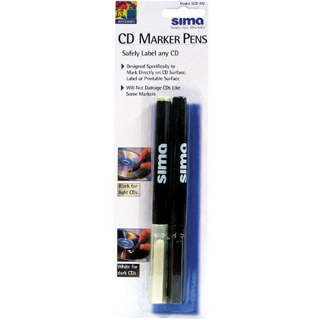 Sima Waterproof CD Marker Pens SCD-M2 - Safely label any CD #SMSCM2