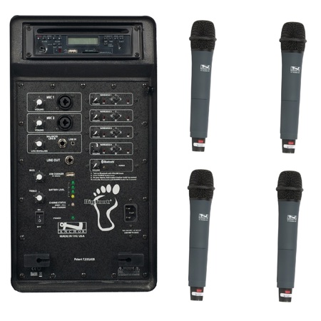 big speaker with microphone