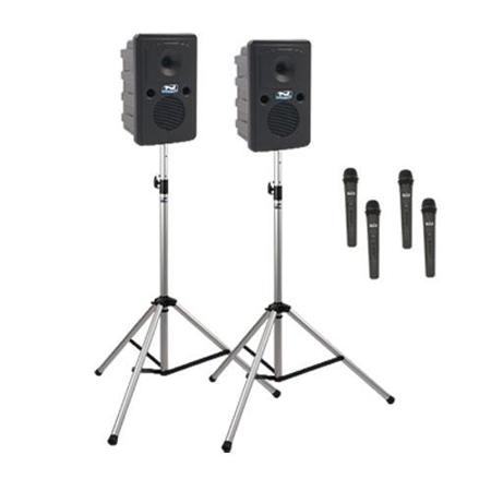 Anchor Audio Go Getter Deluxe AIR Package 4 with Wireless AIR Companion Speaker and Four Wireless Microphones