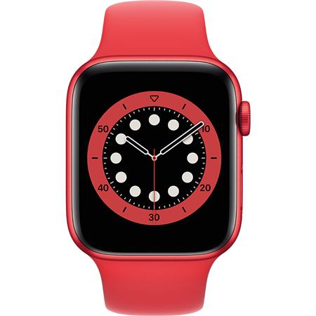 Apple Watch Series 6 GPS, 44mm RED Aluminum Case with RED Sport Band,  Regular