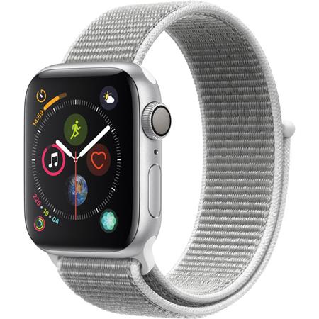 Apple Watch Series 4, GPS, 40mm, Silver Aluminum Case, Seashell Sport Loop
