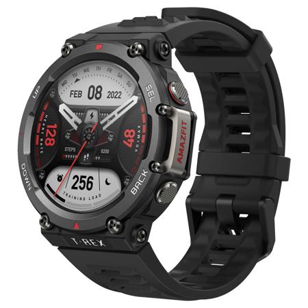 AmazFit T-Rex 2 Waterproof Touchscreen GPS Smartwatch, Ember Black